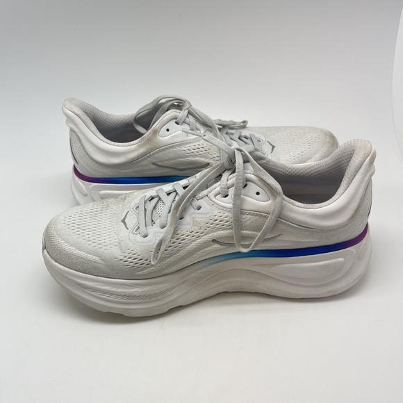Hoka One One Sneakers Womens 10.5 B Bondi 9 1162012 CYWH White Running Shoes - Picture 7 of 13